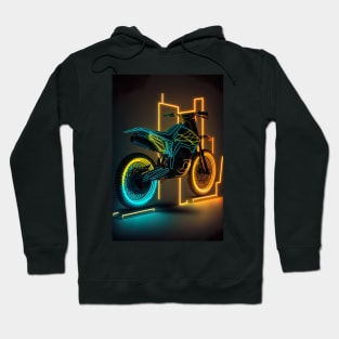 Cyber Future Dirt Bike With Neon Colors Hoodie